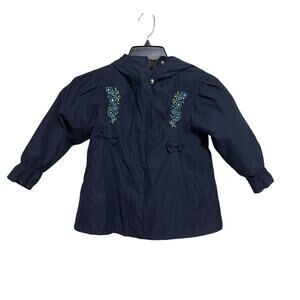 Copper Key Toddler Girl Jacket Bow Blue Floral Detail M 5/6